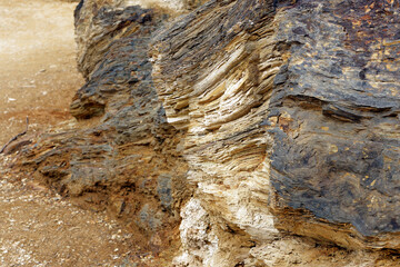 Geological metamorphic rock texture