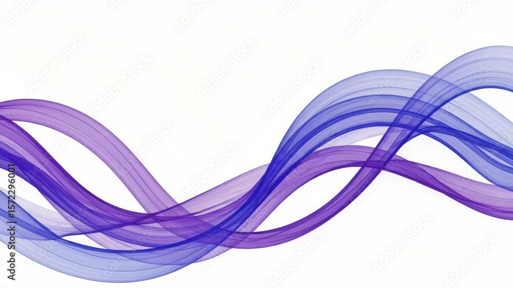 Poster smooth, flowing waves of blue and purple create an elegant abstract background with a modern design