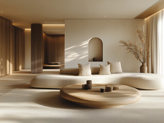 modern living room,Chic modern home with vivid interior design.