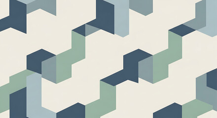 Geometric Abstract Pattern with Cubes.