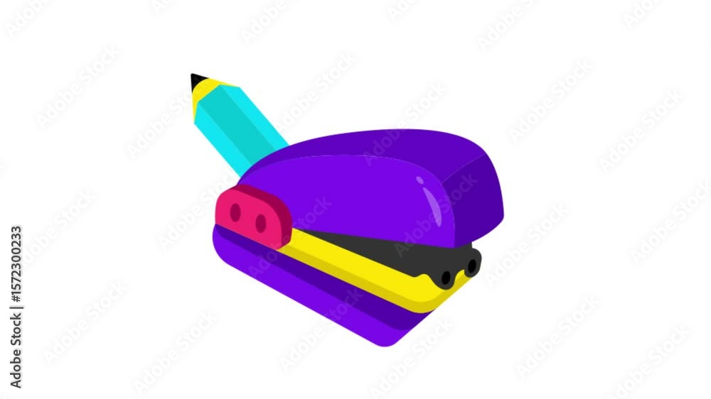 Poster stapler icon animation mp4 file