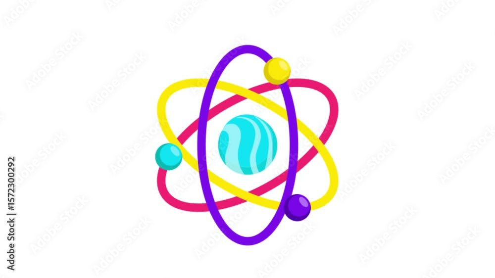 Poster atom icon animation mp4 file