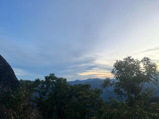 sunset in the mountains