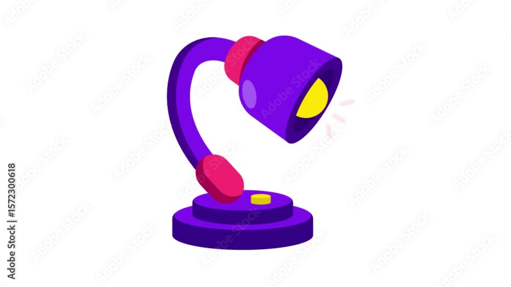Poster table lamp icon animation mp4 file
