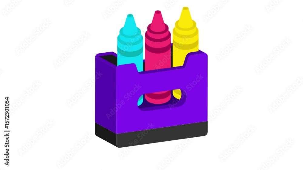Poster cryons icon animation mp4 file