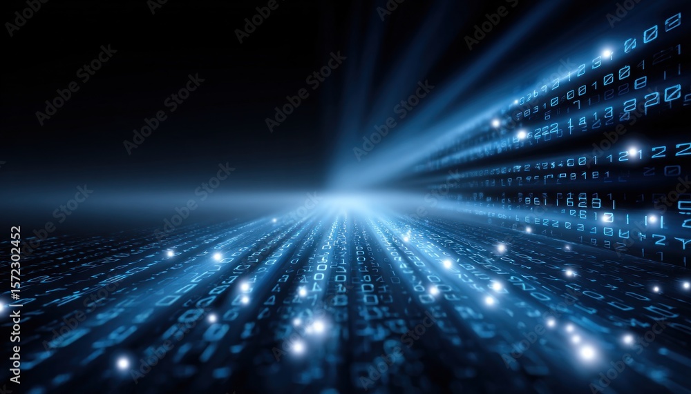 Poster illuminating digital data streams in cyberspace