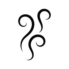 Smell icons. Cooking steam or warm aroma smell mark, steaming vapor odor symbols.