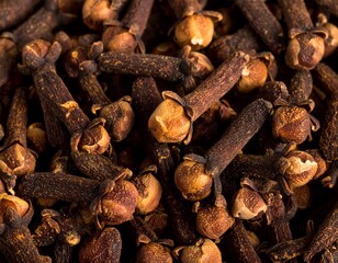 Macro photo of cloves highlighting their unique characteristics