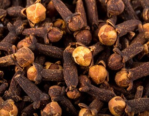 Macro photo of cloves highlighting their unique characteristics