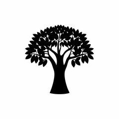 creative Silhouette simple Ficus (Fig Tree) Vector Illustration