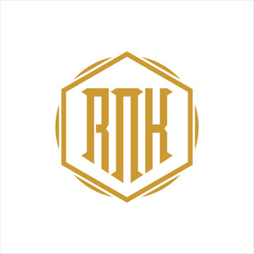 RNK three letter logo design template