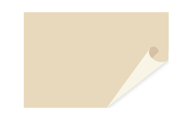 めくれた紙のシンプルなイラスト素材