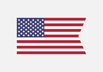 Bandera de los Estados Unidos de América con recorte triangular