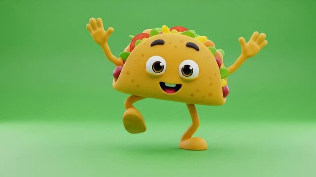 Animated taco character studio image