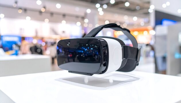 VR headset on display in store