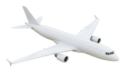 白い旅客機、滑らかに飛行 美しいシルエット