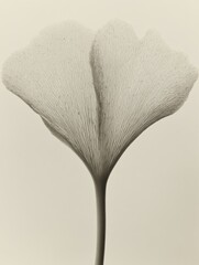 Minimalist botanical close-up of a ginkgo leaf, aesthetic social media instagram pinterest content marketing and branding