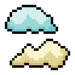 Clouds in pixel art style