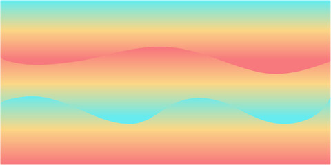 夕焼け色のグラデーションカラーの背景イラスト