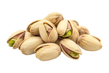 Roasted Pistachios Pile, Close-up, Isolated on Transparent PNG