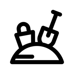 Sandcastle Tools icon thick bold line