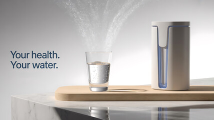 Clean Water Purification Concept Highlighting Safe Drinking and Advanced Filtration for Health and Wellness
