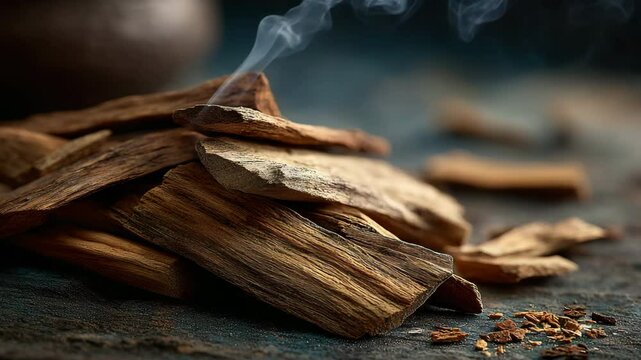 Aromatic sandalwood chips.