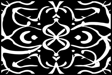 Fototapeta premium Abstract black and white pattern. For use in graphics. Minimalist illustration for printing on wall decorations