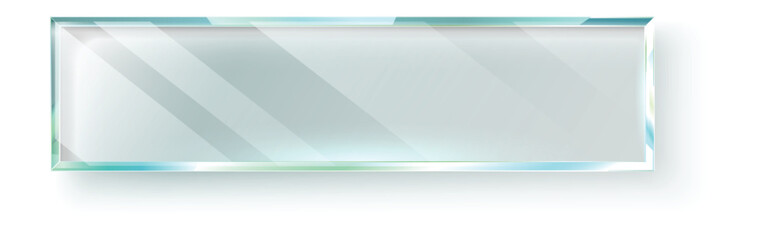 Glass plate with light reflections creating a modern and elegant frame, ideal for presentations, websites or graphic projects, adding a touch of sophistication and style