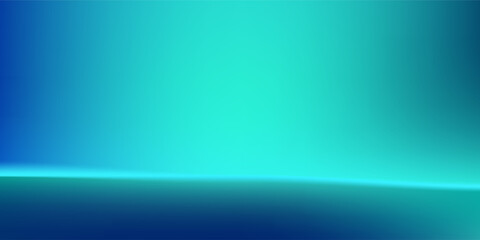 Abstract blue-green gradient studio room, abstract background pattern, walls and floor reflect neon lights, dark tones and feel speed simple modern
