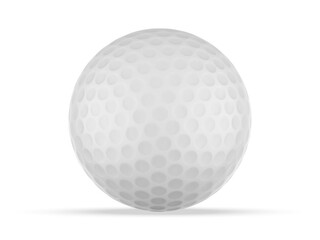Golf ball mockup template on isolated white background. 3d illustration