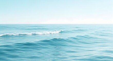 Fototapeta premium Ocean Horizon with Calm Waves