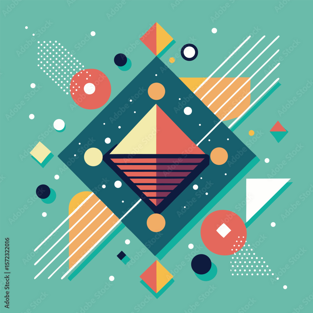 Poster abstract simple geometric vector seamless pattern with gold line texture on white background. light 