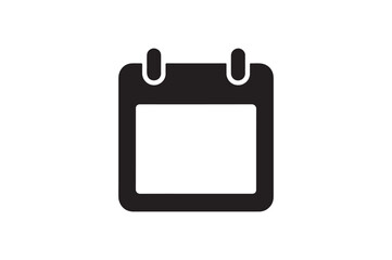 Obraz premium Calendar Date Sign icon silhouette vector with white background