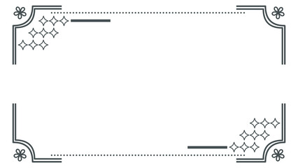 Minimalist style background frame decorated with stars.