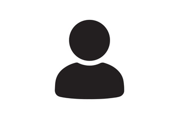 User Avatar icon silhouette vector with white background