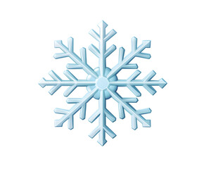 A delicate pale blue snowflake elegantly shines against a solid black backdrop, showcasing a crisp winter aesthetic for holiday projects, transparent background
