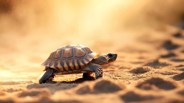 Sea Turtle Swimming Gracefully in the Ocean