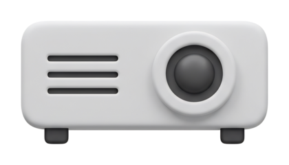 白いプロジェクター、シンプルデザイン 鮮明な画像