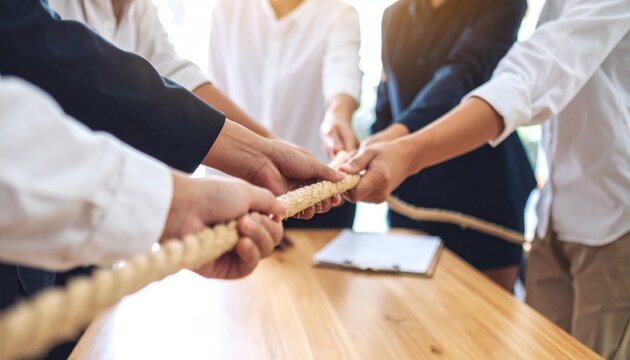 Team Unity with Hands Stacked Together
