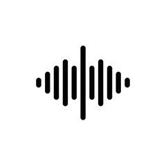 Abstract dark teal and black waveform graphic; vertical lines, symmetrical, almost diamond-shaped