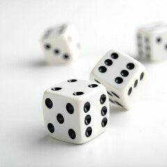 dice motion blur white background