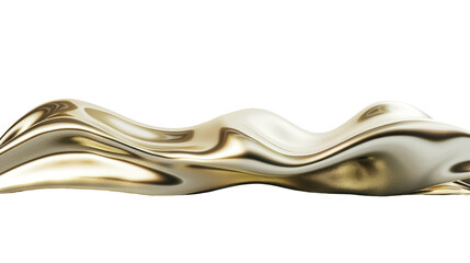 Elegant Flowing Gold Wave Textured Background with Smooth Surface and Reflective Finish