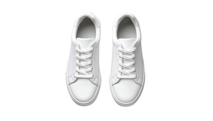 White sneakers product photography isolated on transparent background