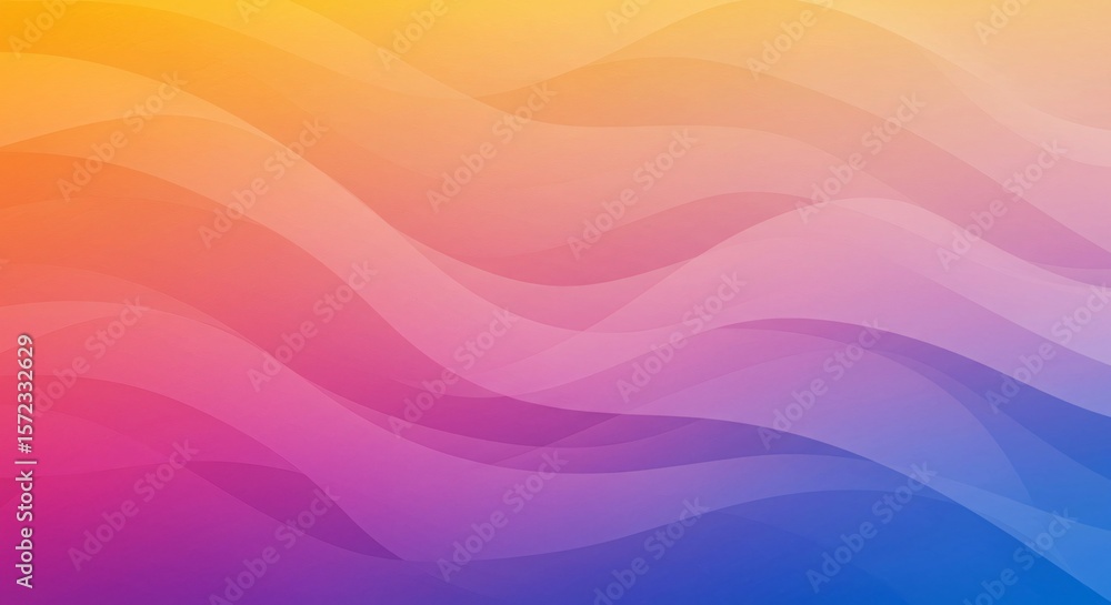 Aufkleber abstract colorful background with smooth wavy lines creating a dynamic gradient effect