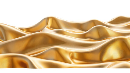 Elegant Golden Fabric Texture with Shimmering Waves and Luxurious Flowing Design