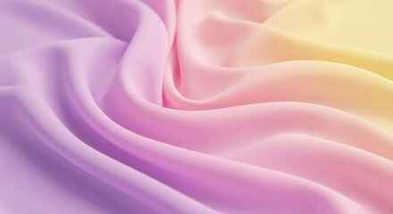 Fototapeta premium Abstract flowing fabric background with soft pastel gradient colors and smooth waves