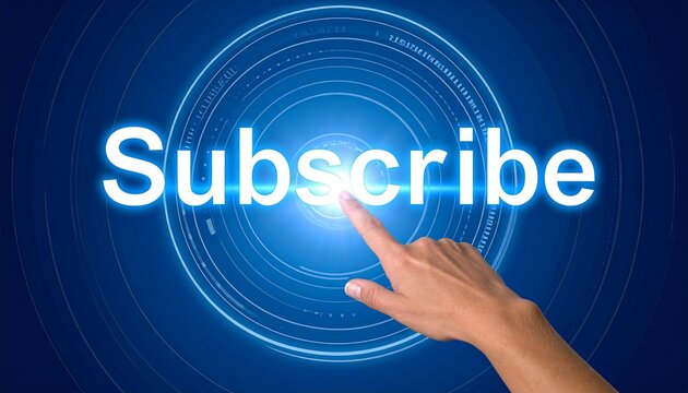  Hand Pointing to Digital Subscribe Button