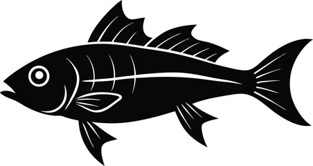 vector illustration of a fish
