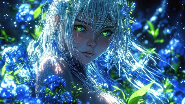 Beautiful anime girl wallpaper background